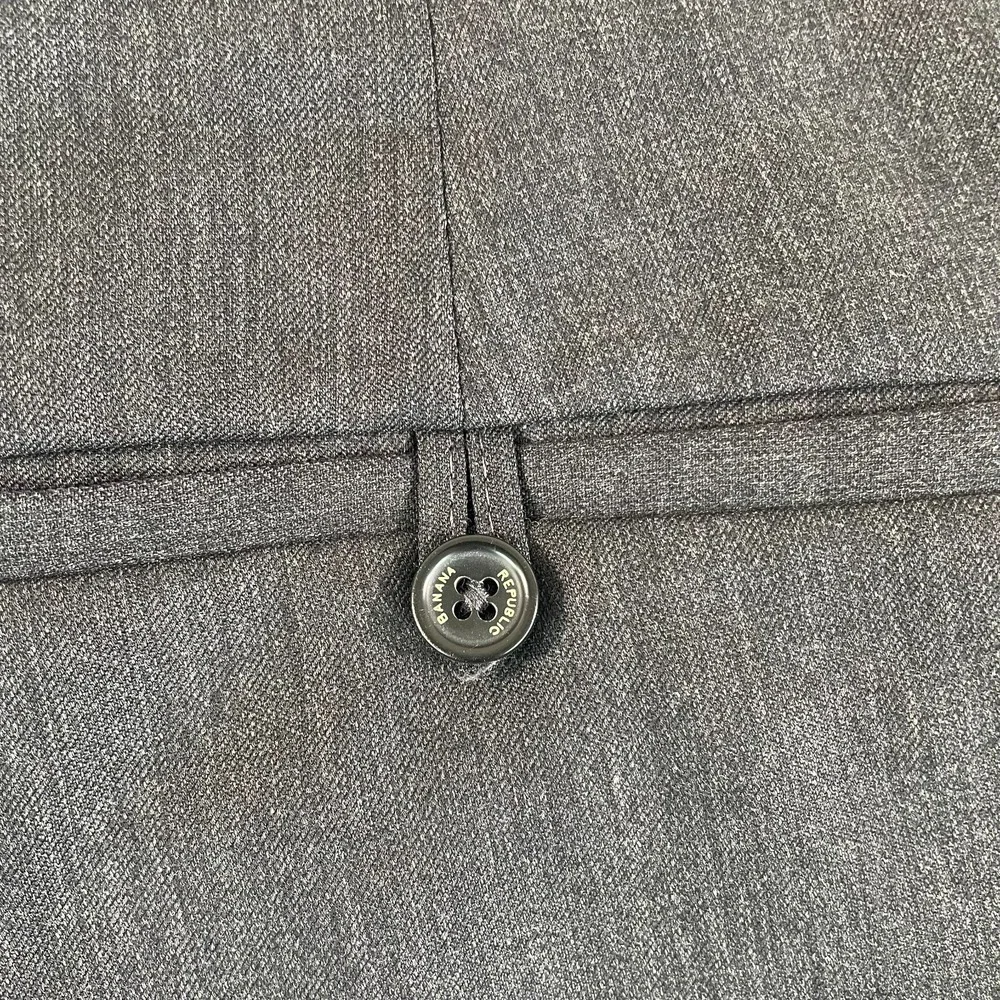 Banana Republic‎ Dress Pants Men 38x32 Grey 100% Wool Tailored Fit Straight Leg